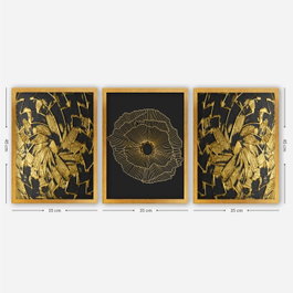 Wallity Cuadro Decorativo Enmarcado Multicolor (3 piezas)